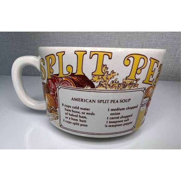 Bundle Of Two Vintage Glass Soup Recipe Bowls With Handle - Picture 2 of 6